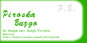 piroska buzgo business card