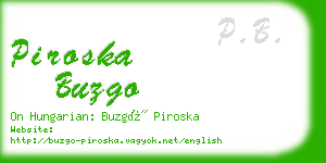 piroska buzgo business card